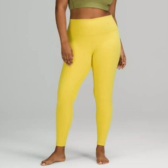 Lululemon Align HR Pant 28” Size 6 Yellow Soleil - LIKE NEW - Picture 1 of 4